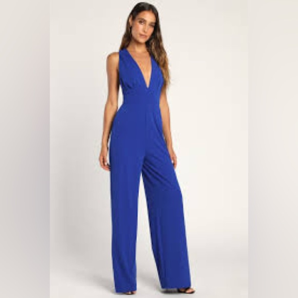 Lulus Blue Women's Jumpsuit Sz L